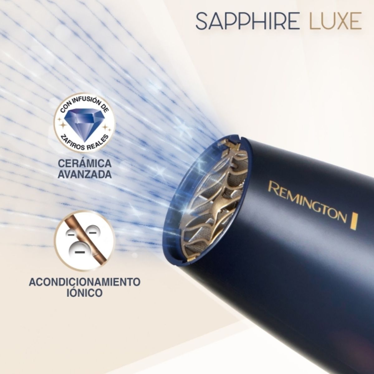 REMINGTON - Secadora Sapphire Luxe 2200w