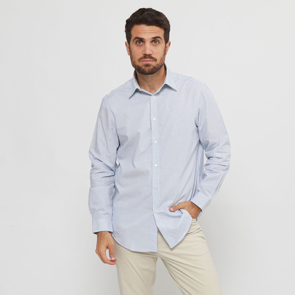 CALVIN KLEIN - Camisa 100% Algodón Hombre Calvin Klein