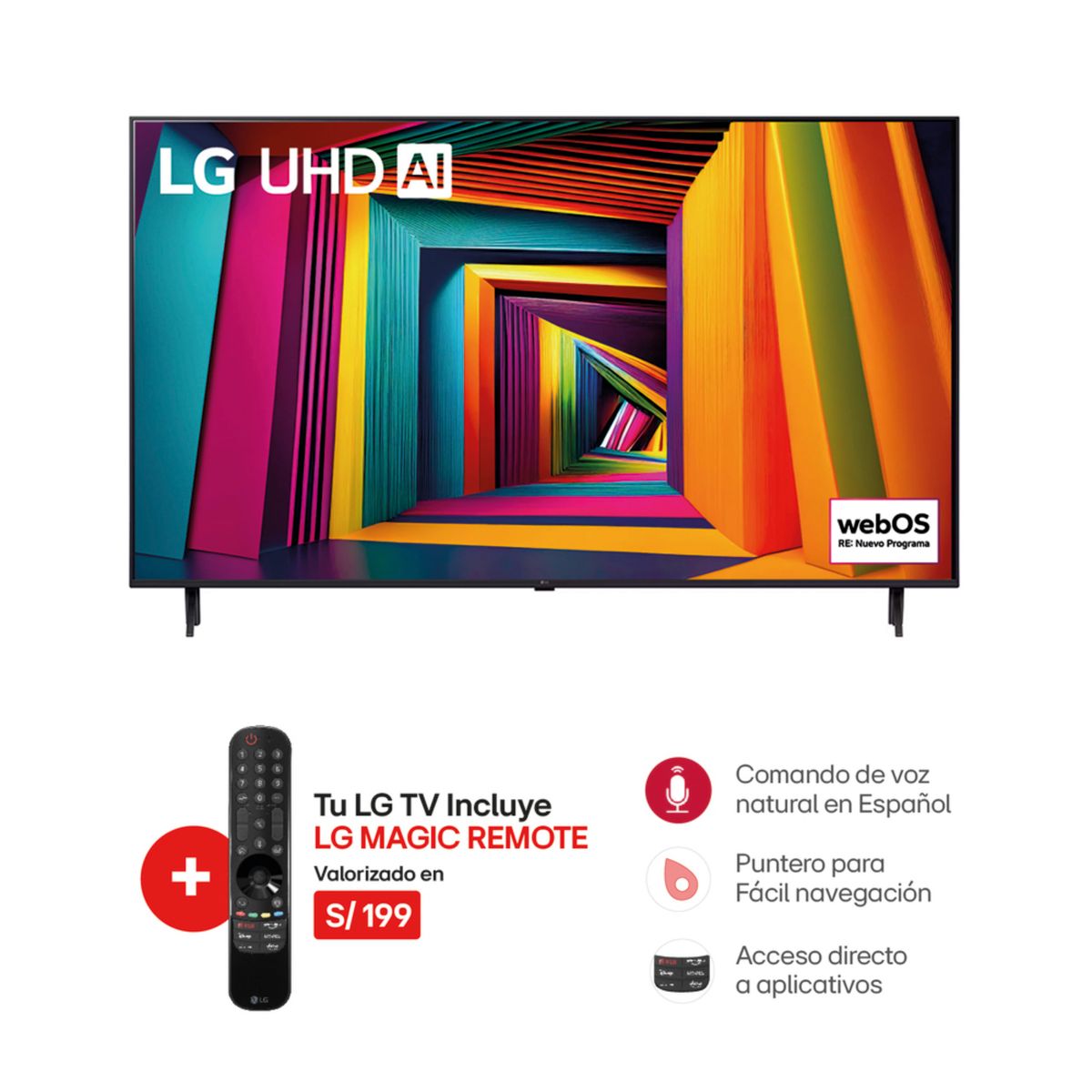 LG - Televisor LG 98" UHD 4K ThinQ AI 98UT9050PSA Smart TV