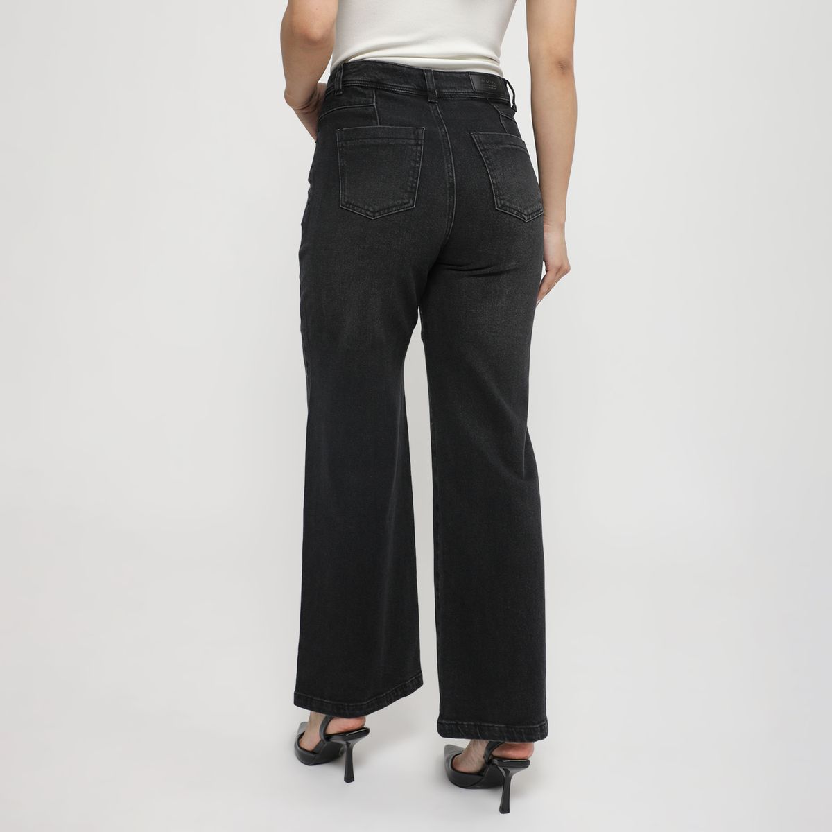 KANSAS - Jean Wide Leg Tiro Alto Mujer Kansas