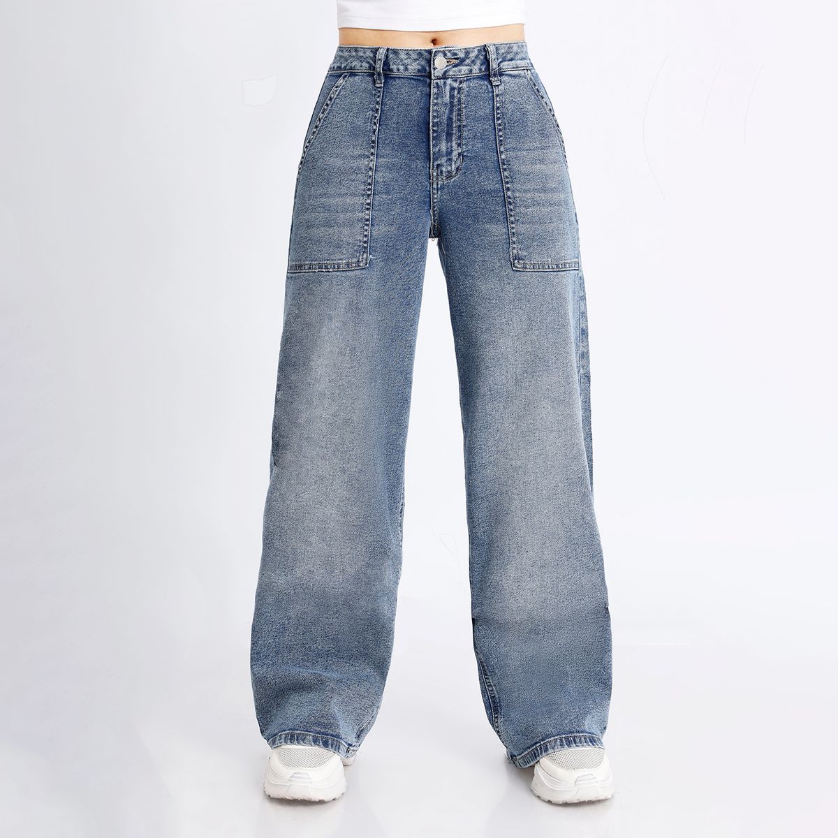 KANSAS - Jean Wide Leg Tiro Alto Mujer Kansas