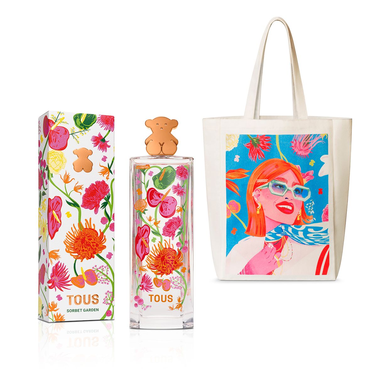 TOUS - Set Tous Sorbet Garden Edt 90ml + Tote Bag