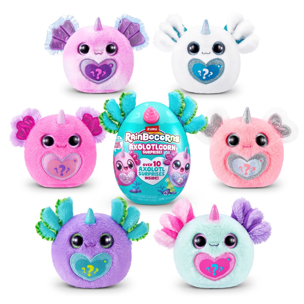 RAINBOCORNS - Peluche Ajolote Sorpresa Rainbocorns