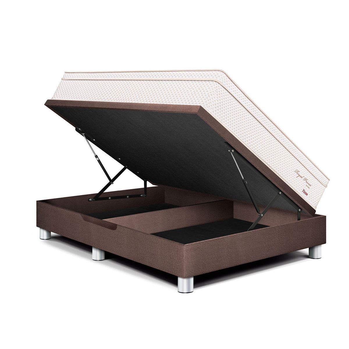 PARAISO - Cama Boxet Royal Prince Firme Queen + 2 Almohadas Viscoelásticas