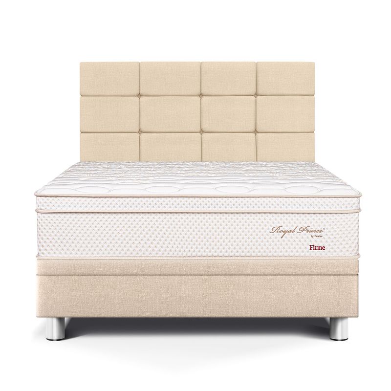 PARAISO - Dormitorio Boxet Royal Prince Firme Blocks 2 Plz + 2 Almohadas Viscoelásticas + 1 Protector