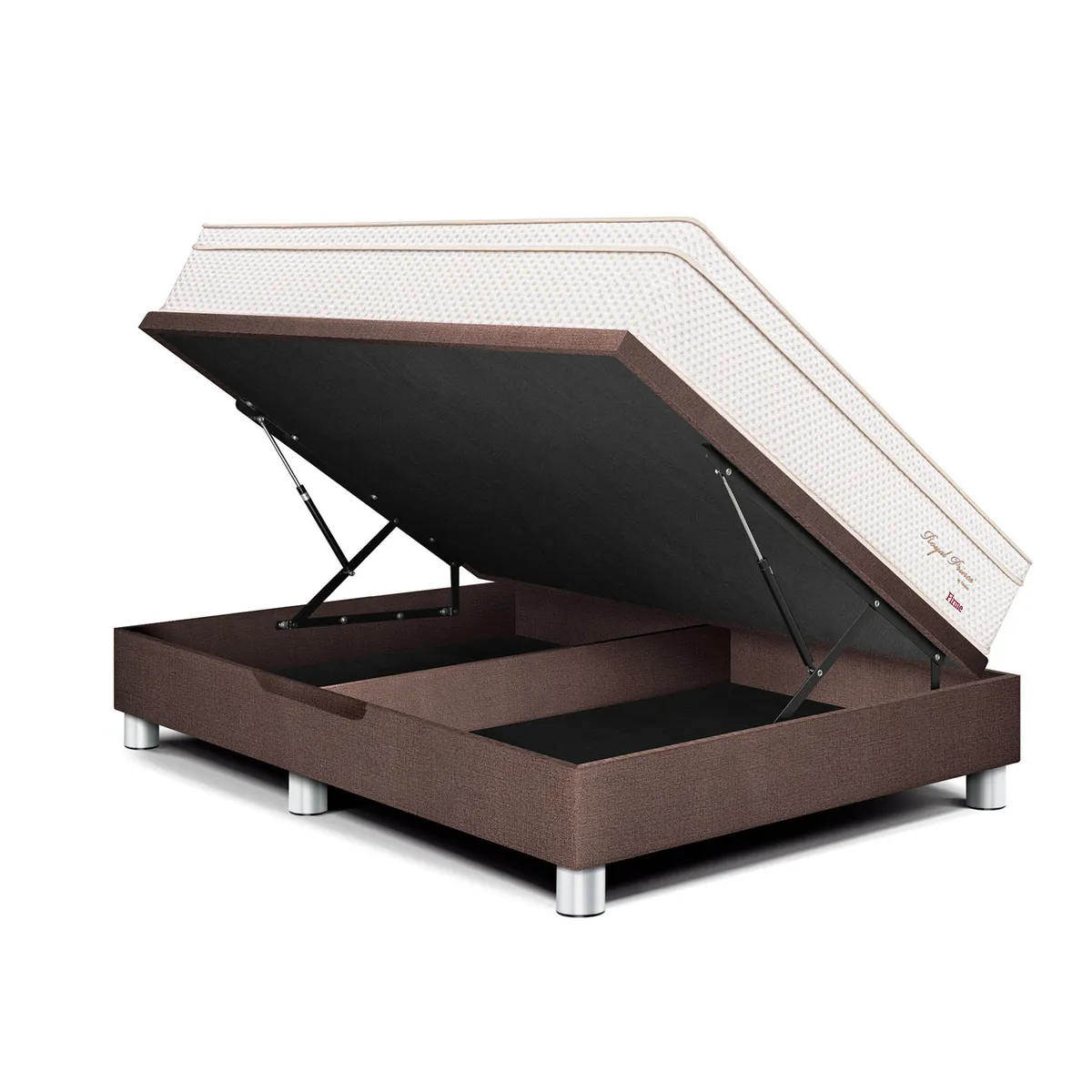 PARAISO - Dormitorio Boxet Royal Prince Firme Blocks Queen + 2 Almohadas Viscoelásticas