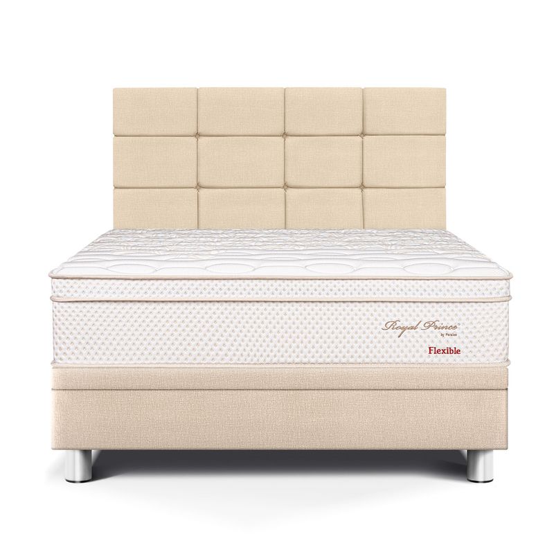 PARAISO - Dormitorio Boxet Royal Prince Flexible Blocks 2 Plz + 2 Almohadas Viscoelásticas + 1 Protector