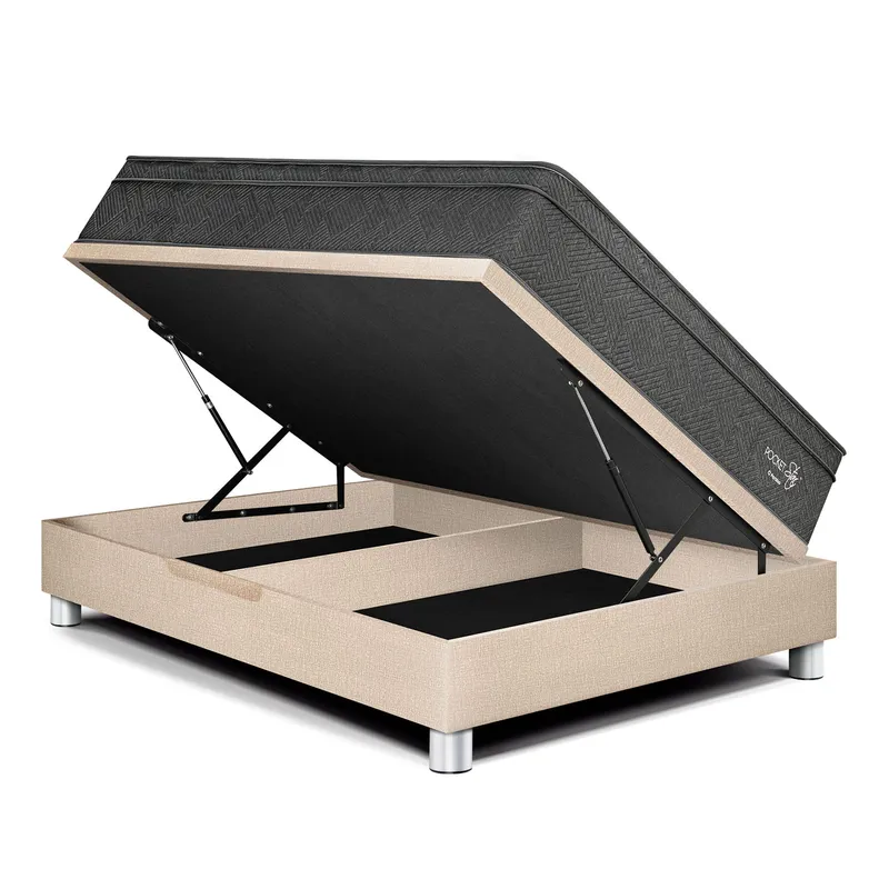 PARAISO - Cama Boxet Pocket Star 1.5 Plz + 1 Almohada + 1 Protector