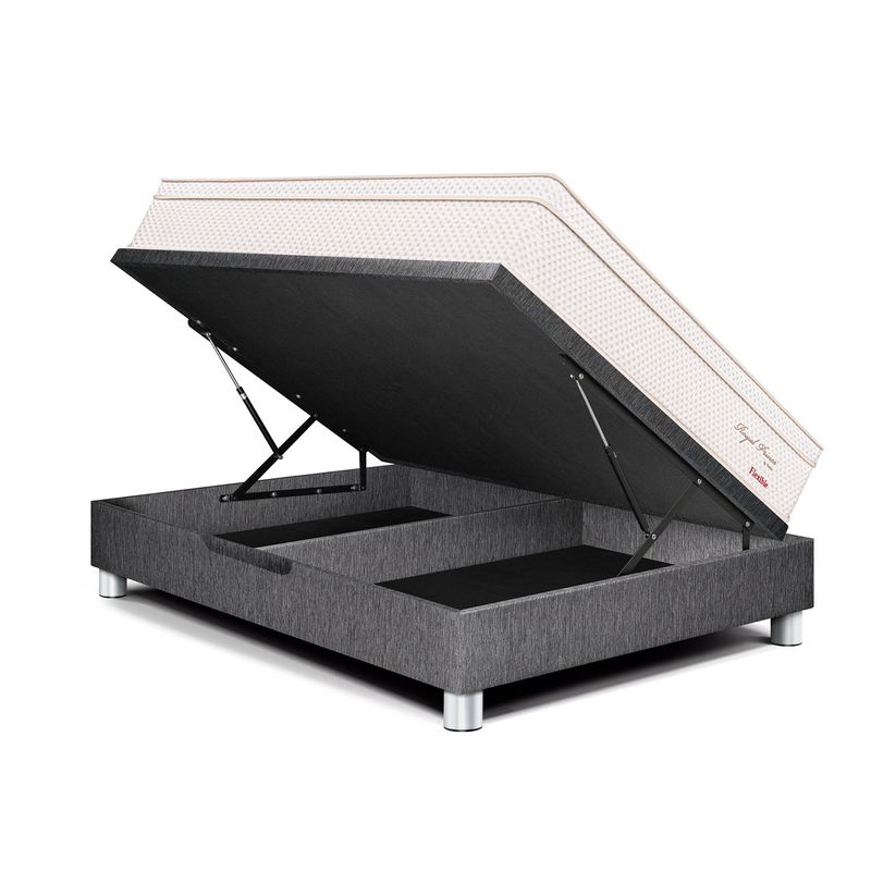 PARAISO - Cama Boxet Royal Prince Flexible 2 Plz + 2 Almohadas Viscoelásticas + 1 Protector