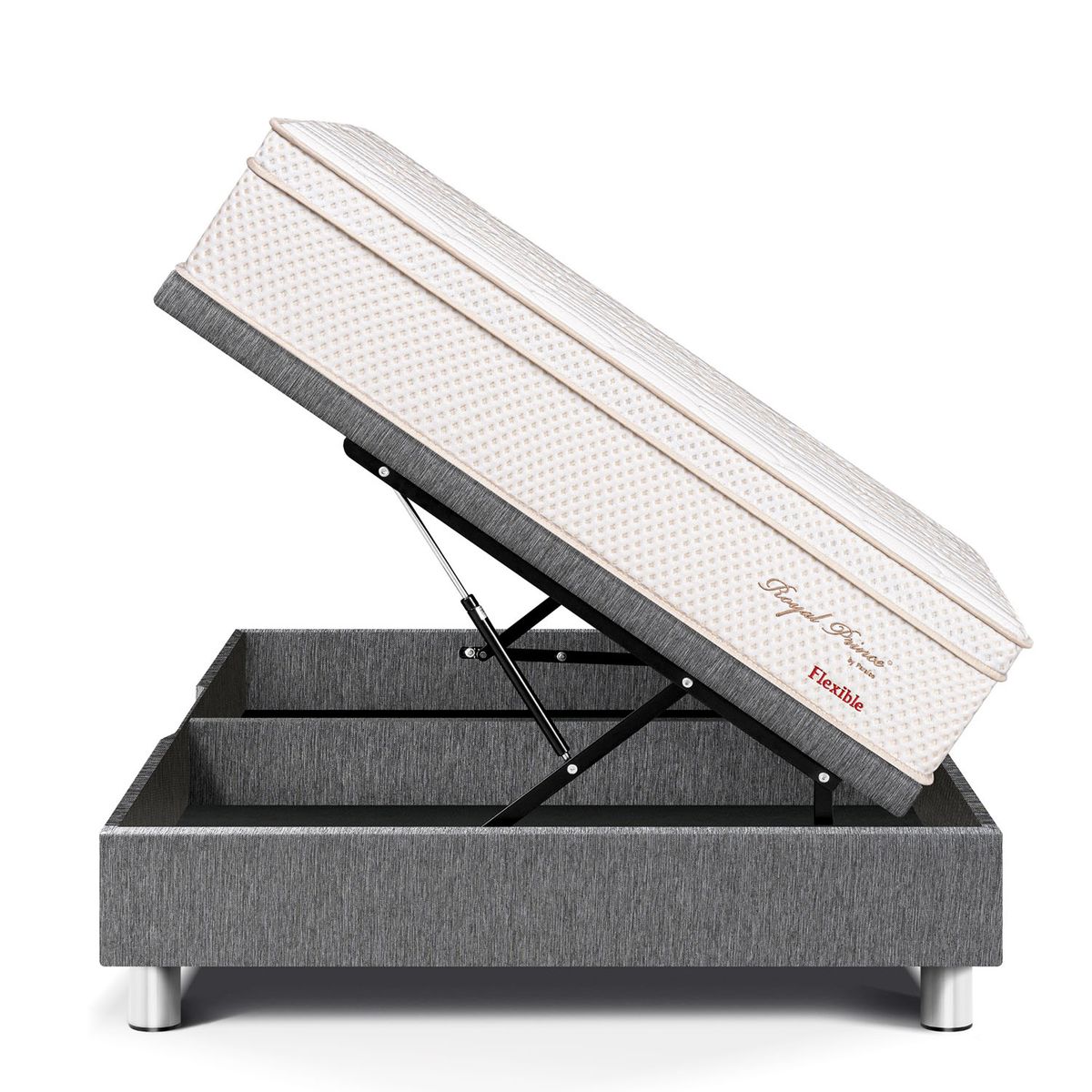 PARAISO - Cama Boxet Royal Prince Flexible 2 Plz + 2 Almohadas Viscoelásticas + 1 Protector