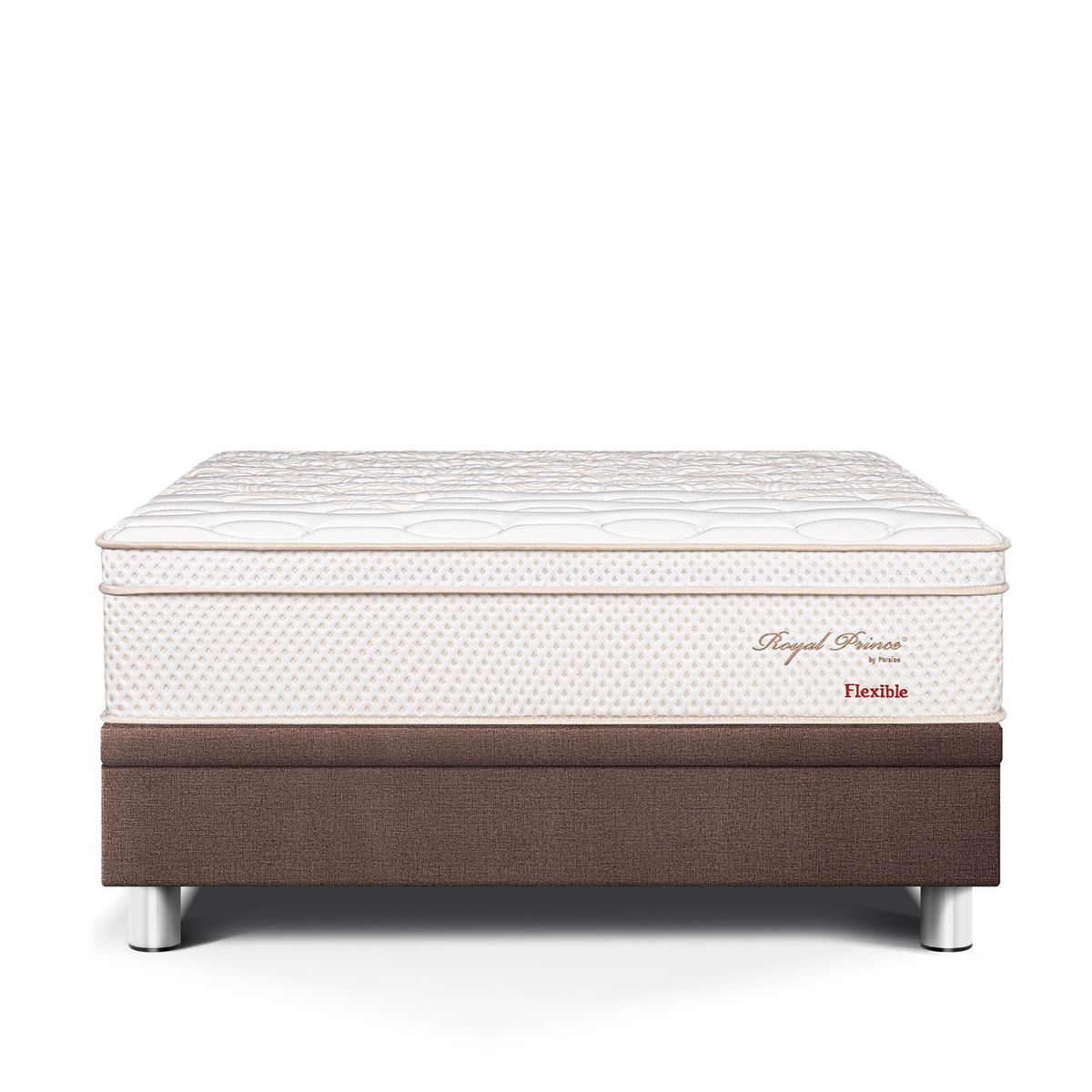 PARAISO - Cama Boxet Royal Prince Flexible Queen + 2 Almohadas Viscoelásticas