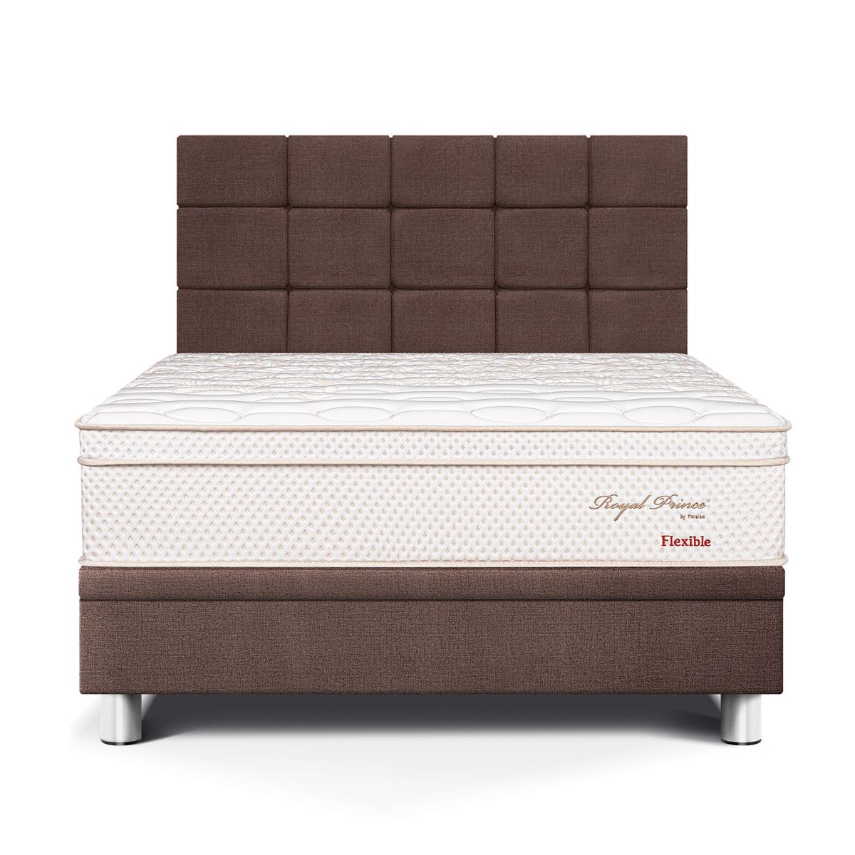 PARAISO - Dormitorio Boxet Royal Prince Flexible Blocks Queen + 2 Almohadas Viscoelásticas