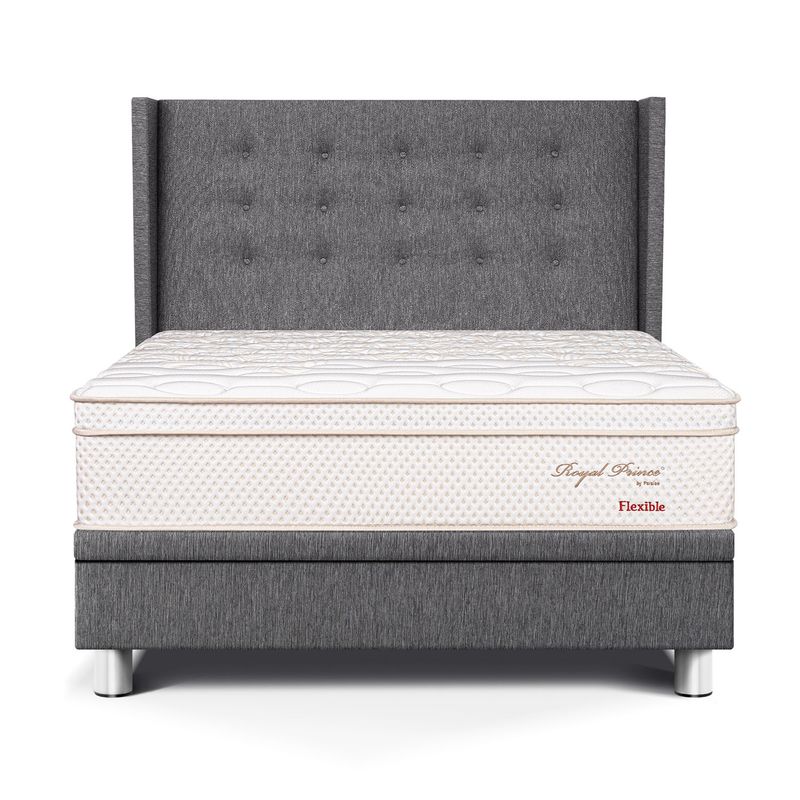 PARAISO - Dormitorio Boxet Royal Prince Flexible Gold 2 Plz + 2 Almohadas Viscoelásticas + 1 Protector