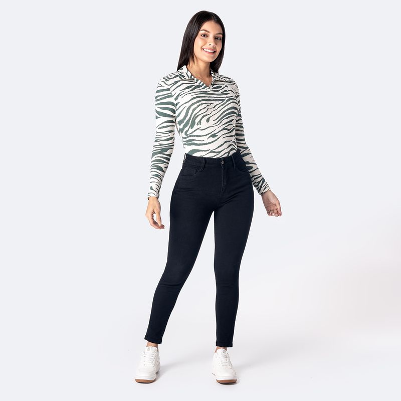 PIONIER - Jean Skinny Tiro Alto Mujer Pionier