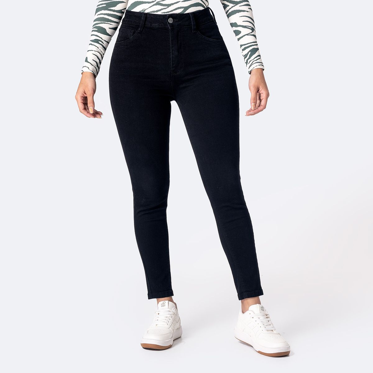PIONIER - Jean Skinny Tiro Alto Mujer Pionier