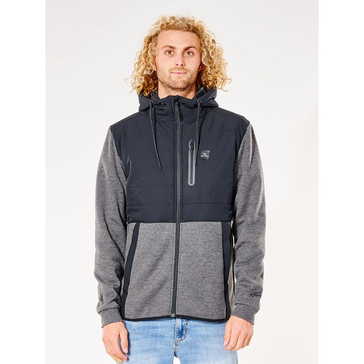 RIP CURL - Polera Fullzipper Algodón Hombre Rip Curl