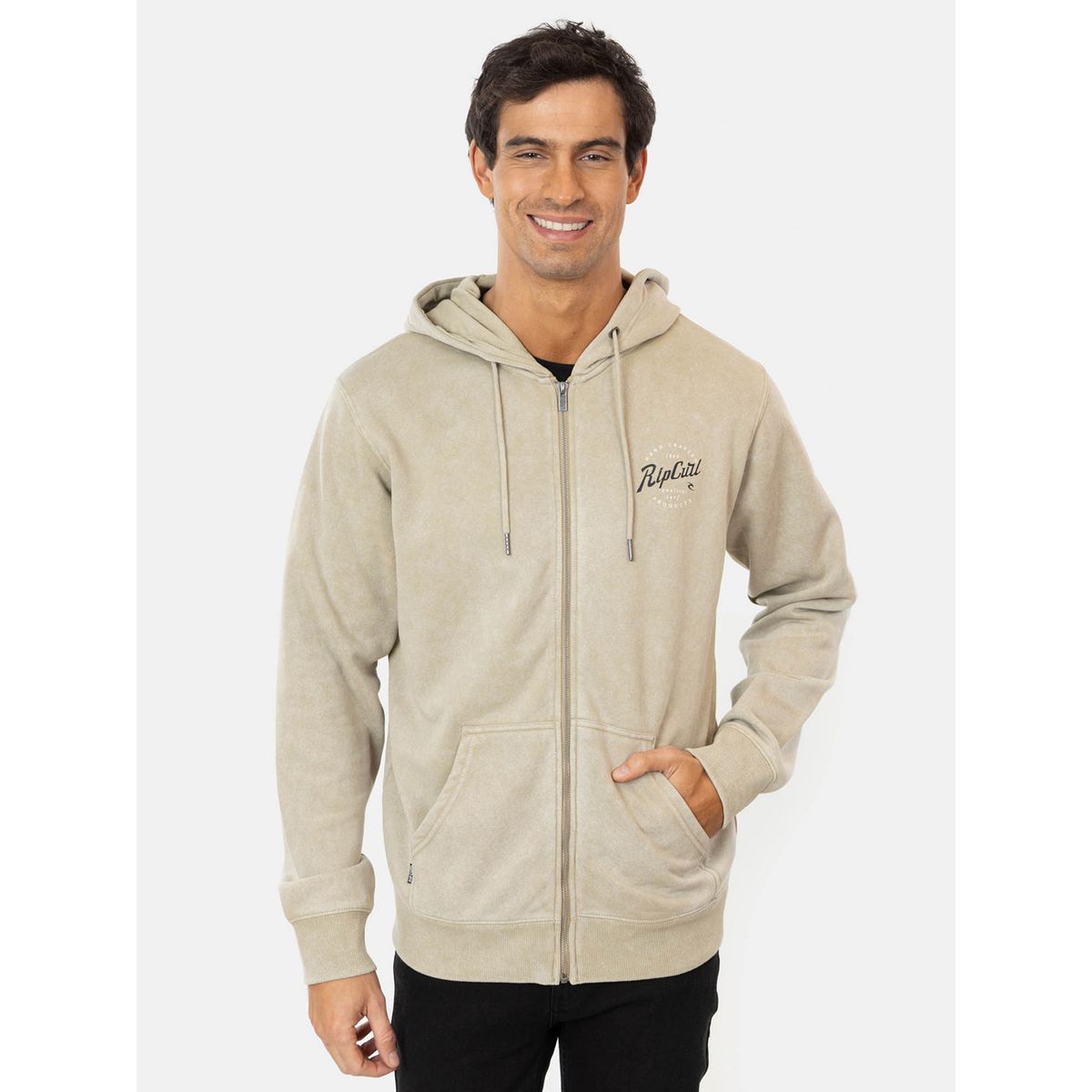 RIP CURL - Polera Fullzipper Algodón Hombre Rip Curl