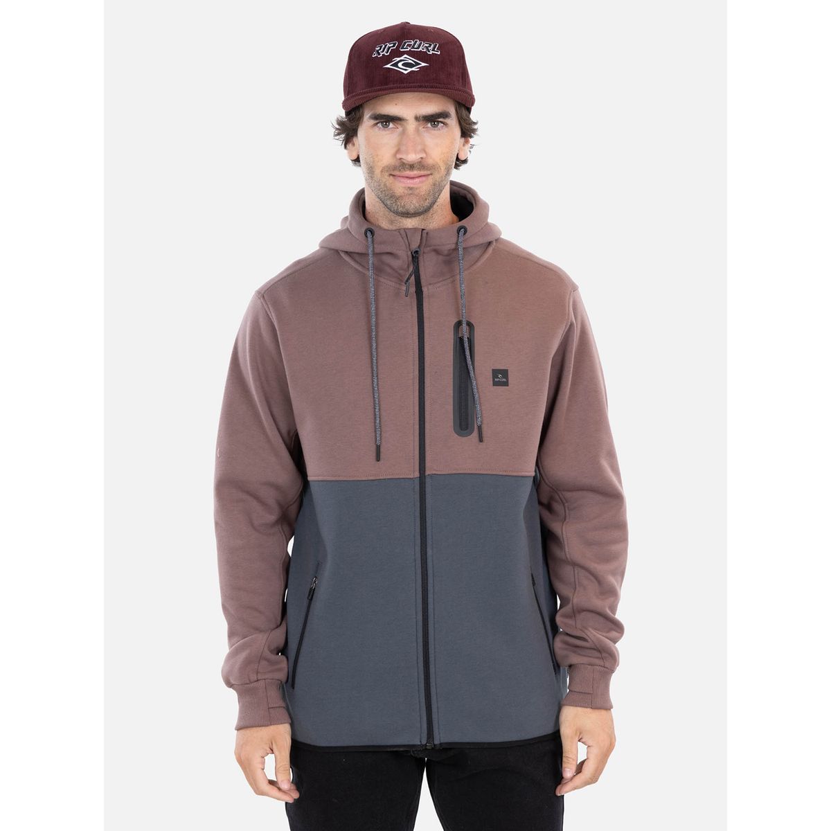 RIP CURL - Polera Fullzipper Algodón Hombre Rip Curl