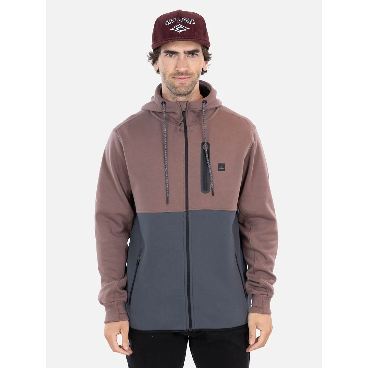 RIP CURL - Polera Fullzipper Algodón Hombre Rip Curl