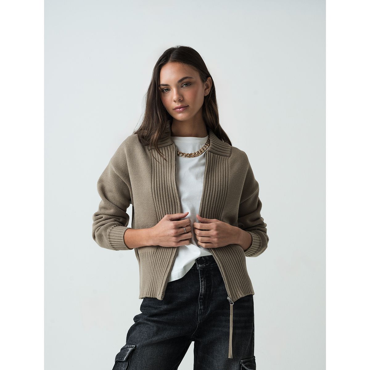 NAF NAF - Cardigan Casual Mujer Naf Naf