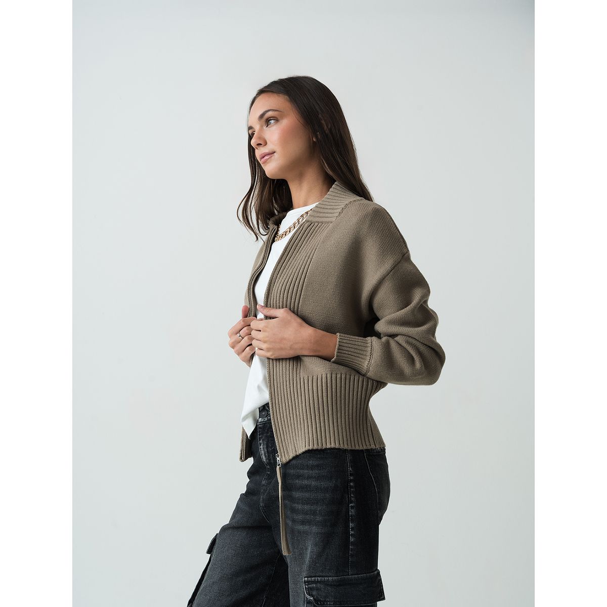 NAF NAF - Cardigan Casual Mujer Naf Naf