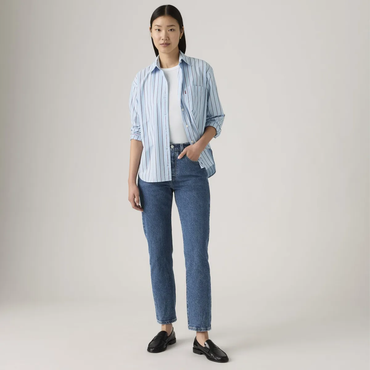 LEVIS - Jean Straight Tiro Medio Mujer Levis