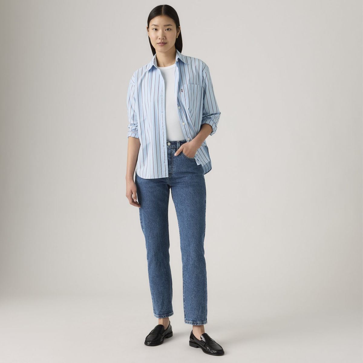 LEVIS - Jean Straight Tiro Medio Mujer Levis