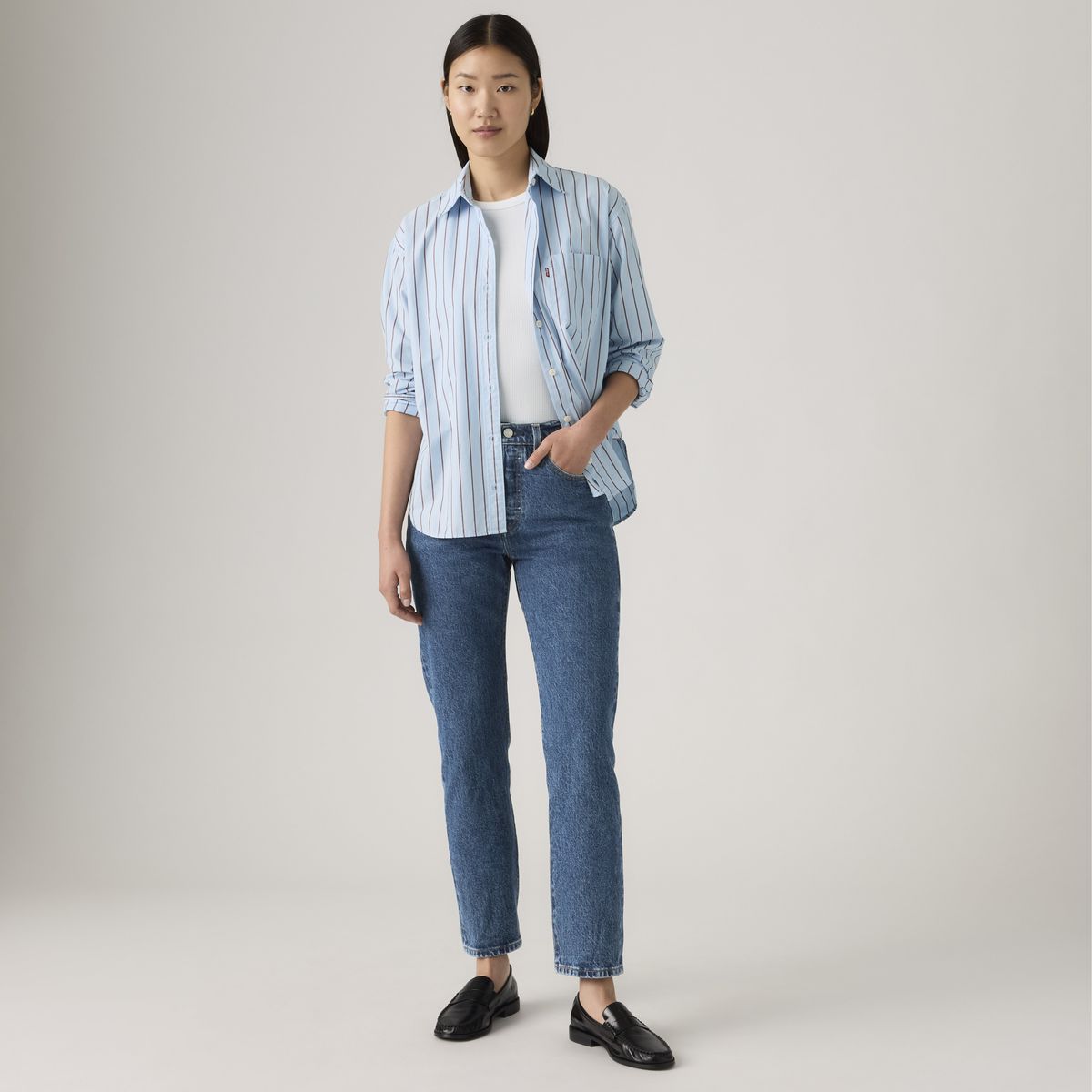 LEVIS - Jean Straight Tiro Medio Mujer Levis