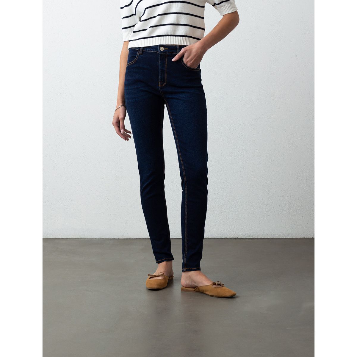 NAF NAF - Jean Skinny Tiro Medio Mujer Naf Naf