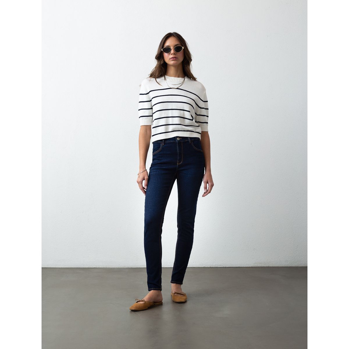 NAF NAF - Jean Skinny Tiro Medio Mujer Naf Naf