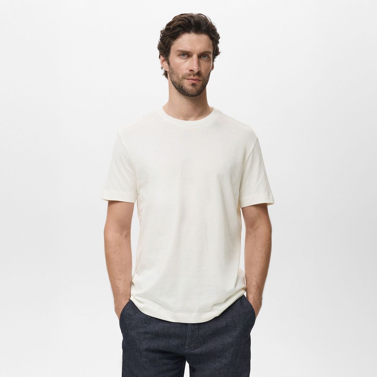 MANGO - Polo Casual Regular Algodón Hombre Man
