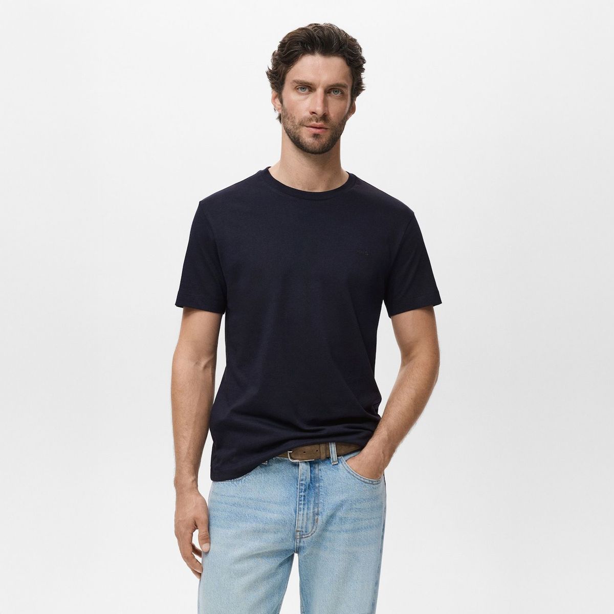 MANGO - Polo Casual Regular Algodón Hombre Man