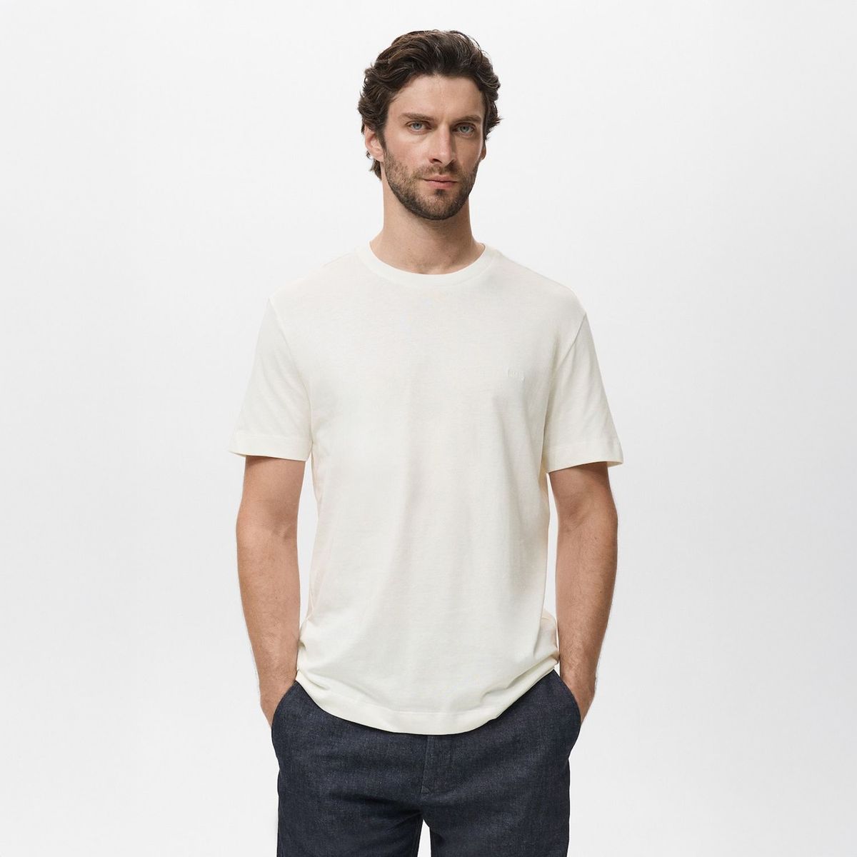 MANGO - Polo Casual Regular Algodón Hombre Man