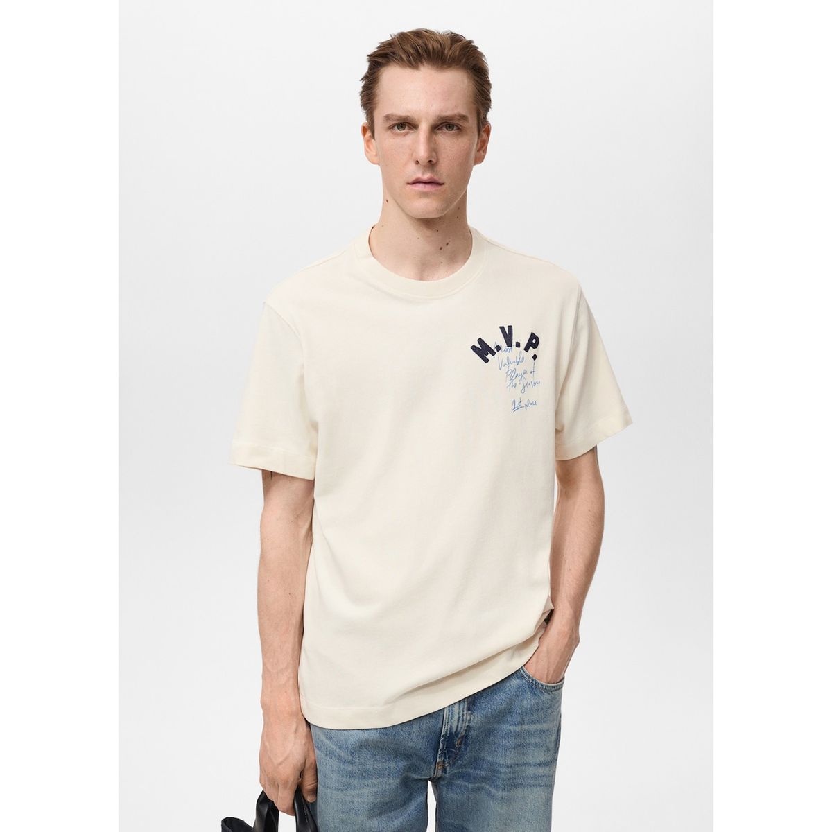 MANGO - Polo Casual Regular Algodón Hombre Man