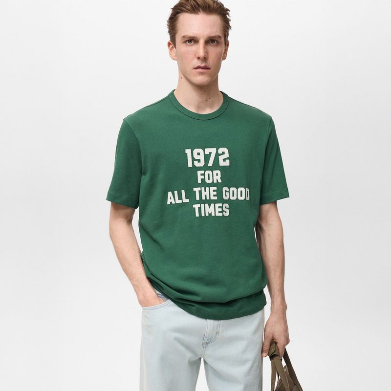 MANGO - Polo Casual Regular Algodón Hombre Man