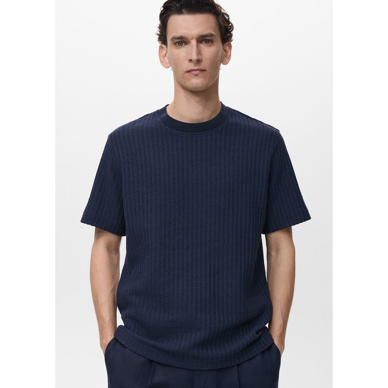MANGO - Polo Casual Relaxed Fit Algodón Hombre Man