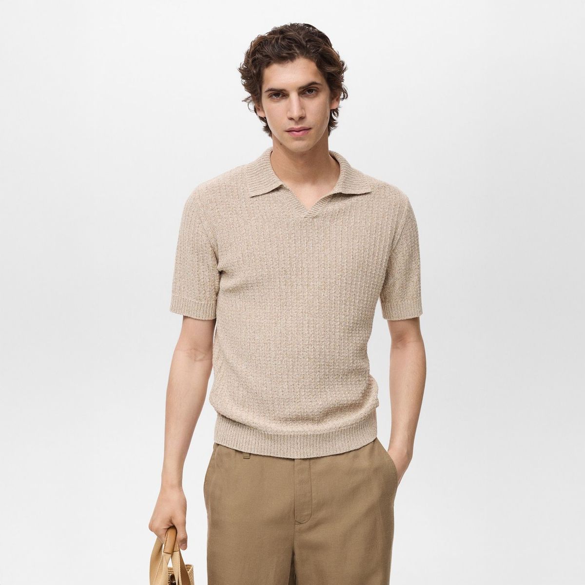 MANGO - Polo Casual Regular Fit Algodón Hombre Man