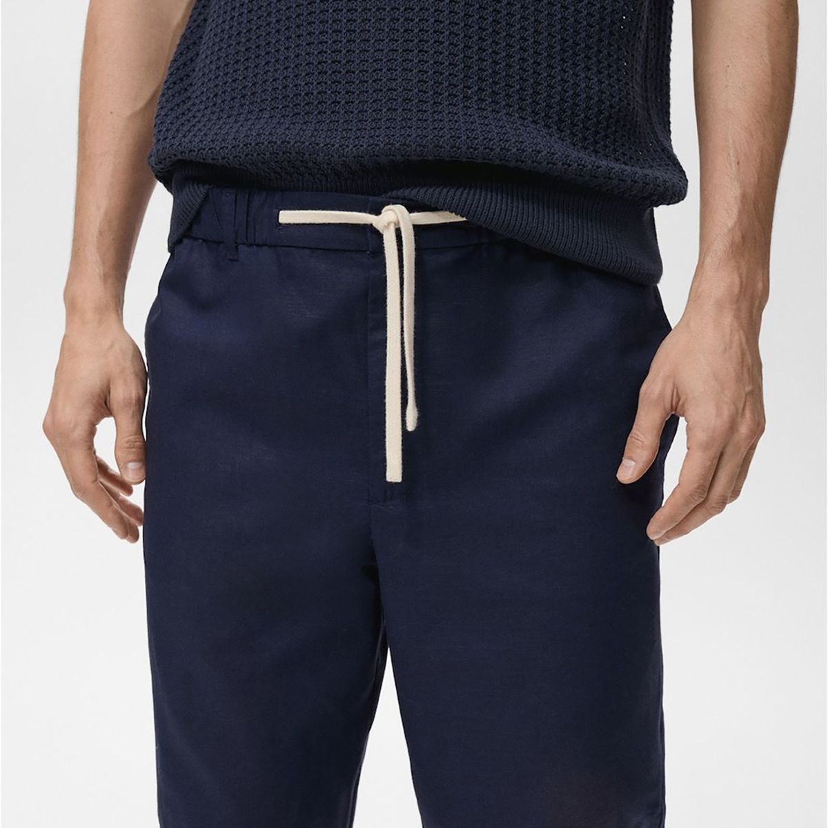 MANGO - Short Lino Algodón Straight Fit Man