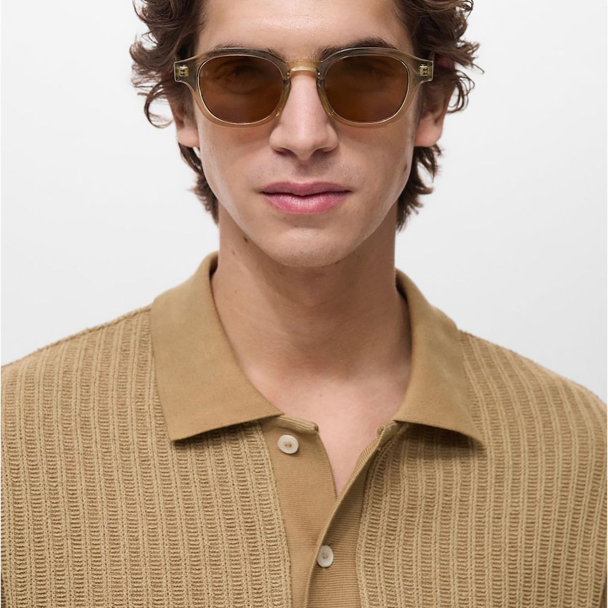 MANGO - Polo Casual Relaxed Fit Algodón Hombre Man