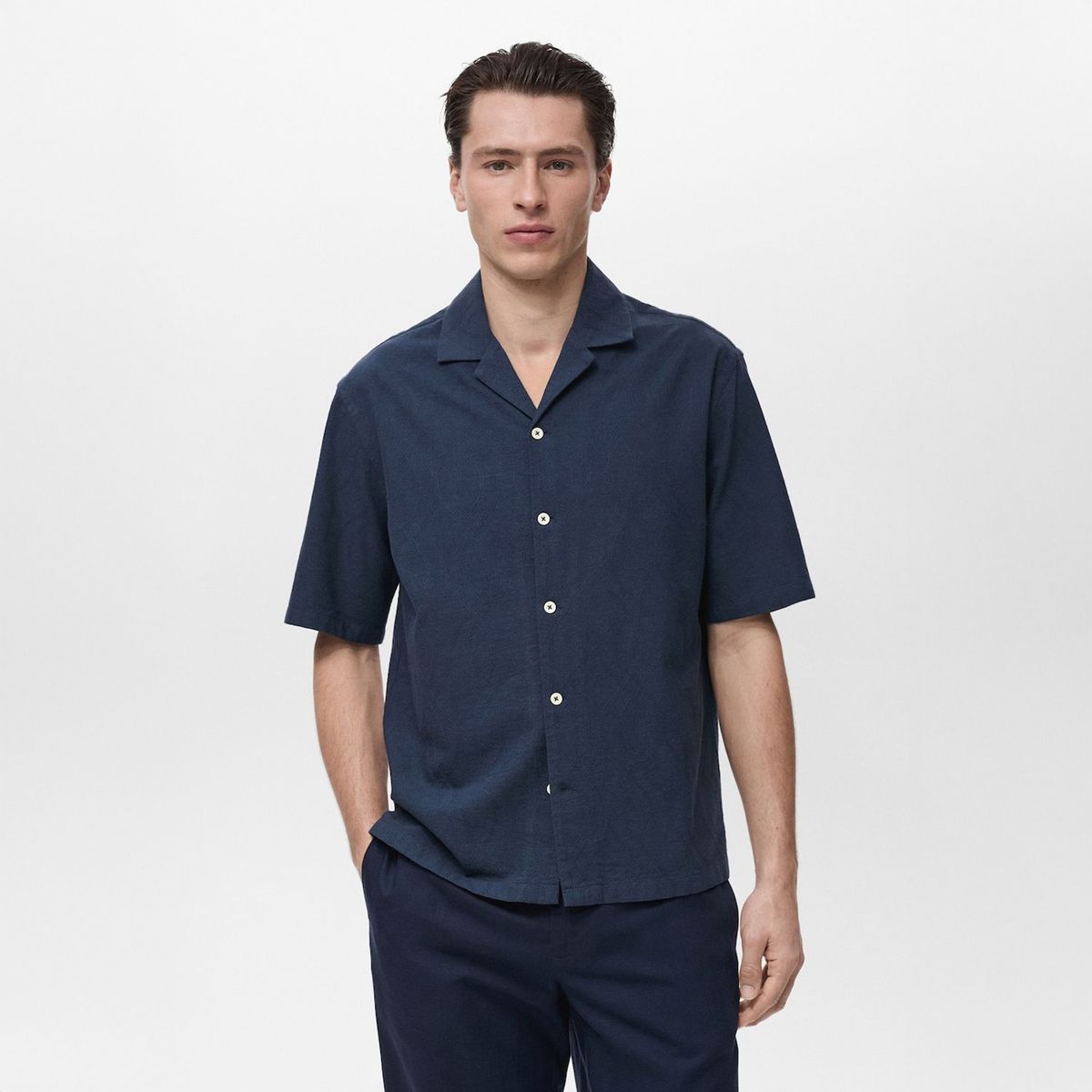 MANGO - Camisa Nau 100% Algodón Hombre Man