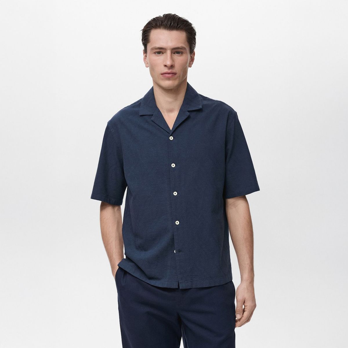 MANGO - Camisa Nau 100% Algodón Hombre Man