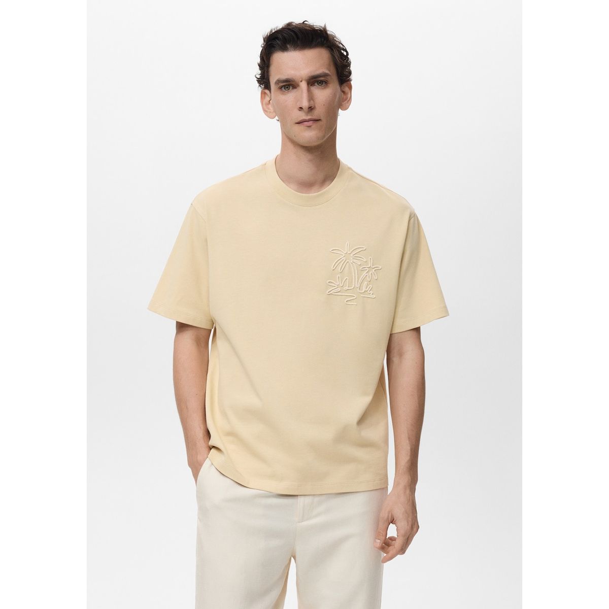 MANGO - Polo Casual Relaxed Fit Algodón Hombre Man