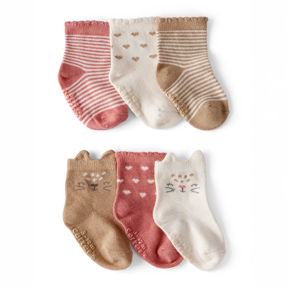 CARTER'S - Medias Bebé Niña Pack X6 Carters
