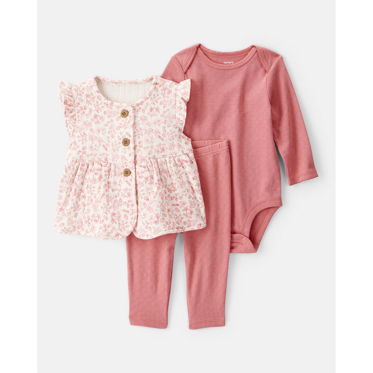 CARTERS - Conjunto Bebé Niña 3 Piezas Carters