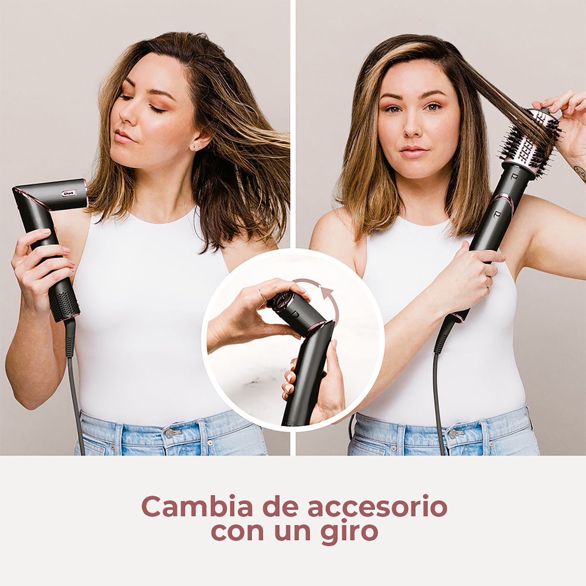 SHARK - Secador Flexstyle 3 En 1 Black