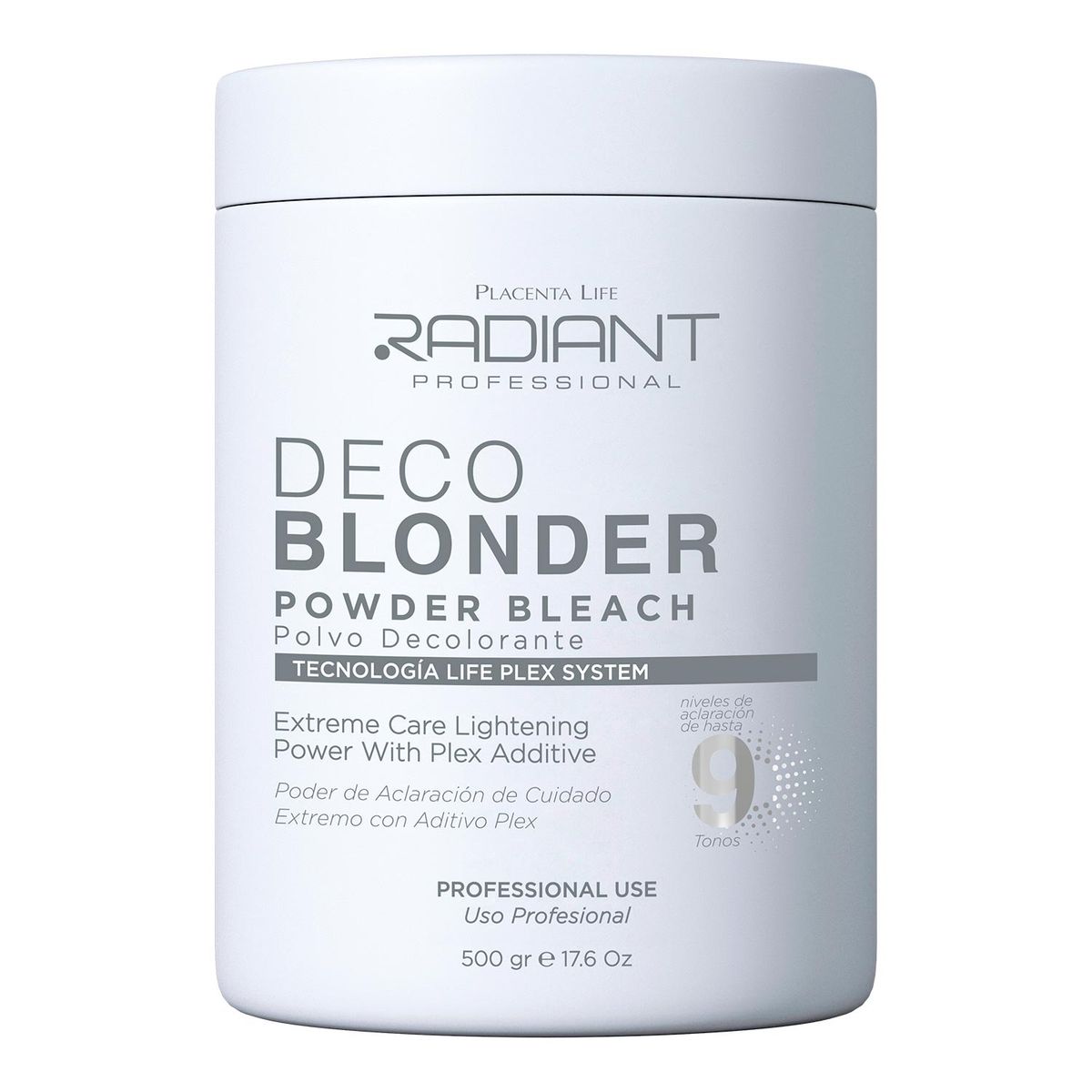 RADIANT - Polvo Decolorante Azul Con Tecnología Plex 500gr Professional