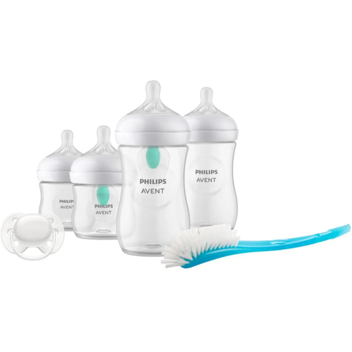 PHILIPS AVENT - Set Natural 3.0 Biberon 125ml + Biberon 260ml + Afv125ml + Afv260ml + Cepillo + Chupón