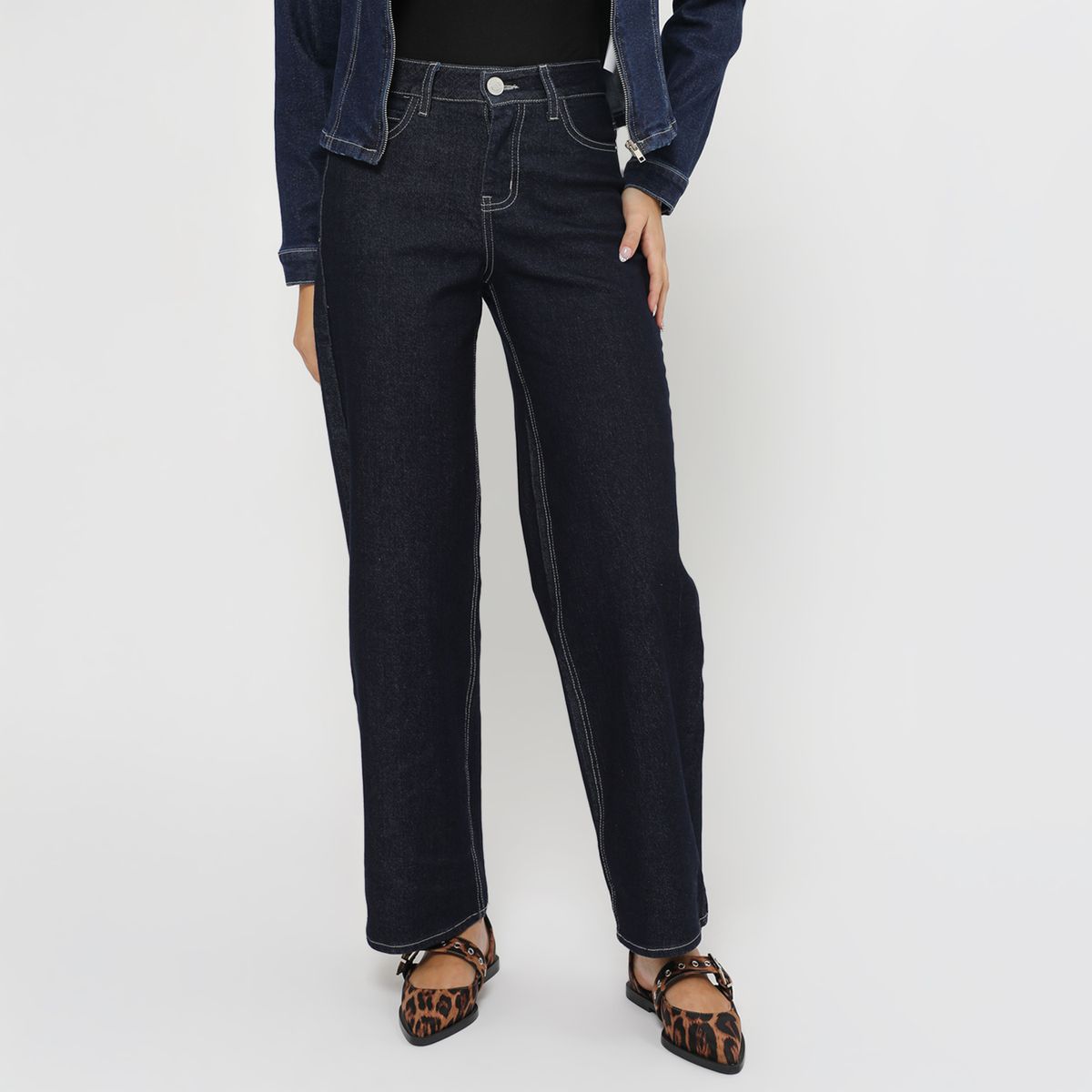 SYBILLA - Jean Straight Tiro Medio Mujer Sybilla