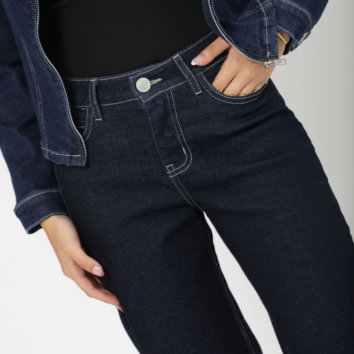 SYBILLA - Jean Straight Tiro Medio Mujer Sybilla