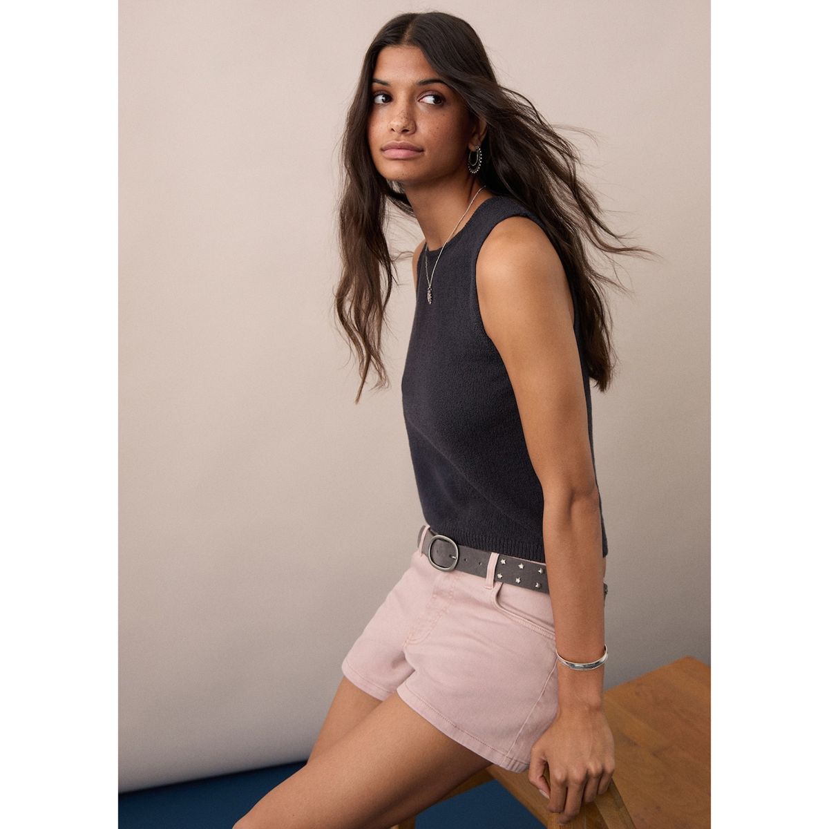 MANGO TEEN - Short Tiro Bajo Mujer Mango Teen